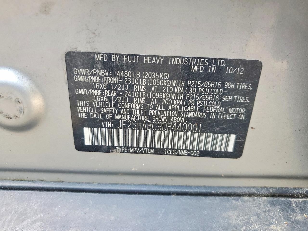 2013 SUBARU FORESTER