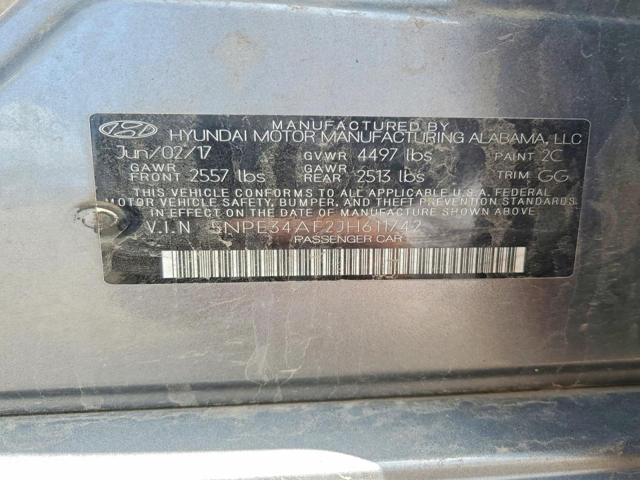 2018 HYUNDAI SONATA