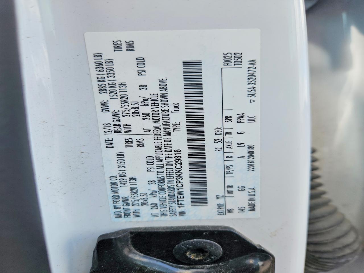 2019 FORD F150
