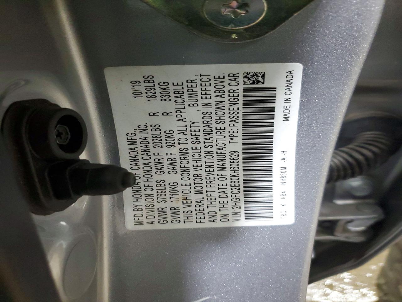 2019 HONDA CIVIC