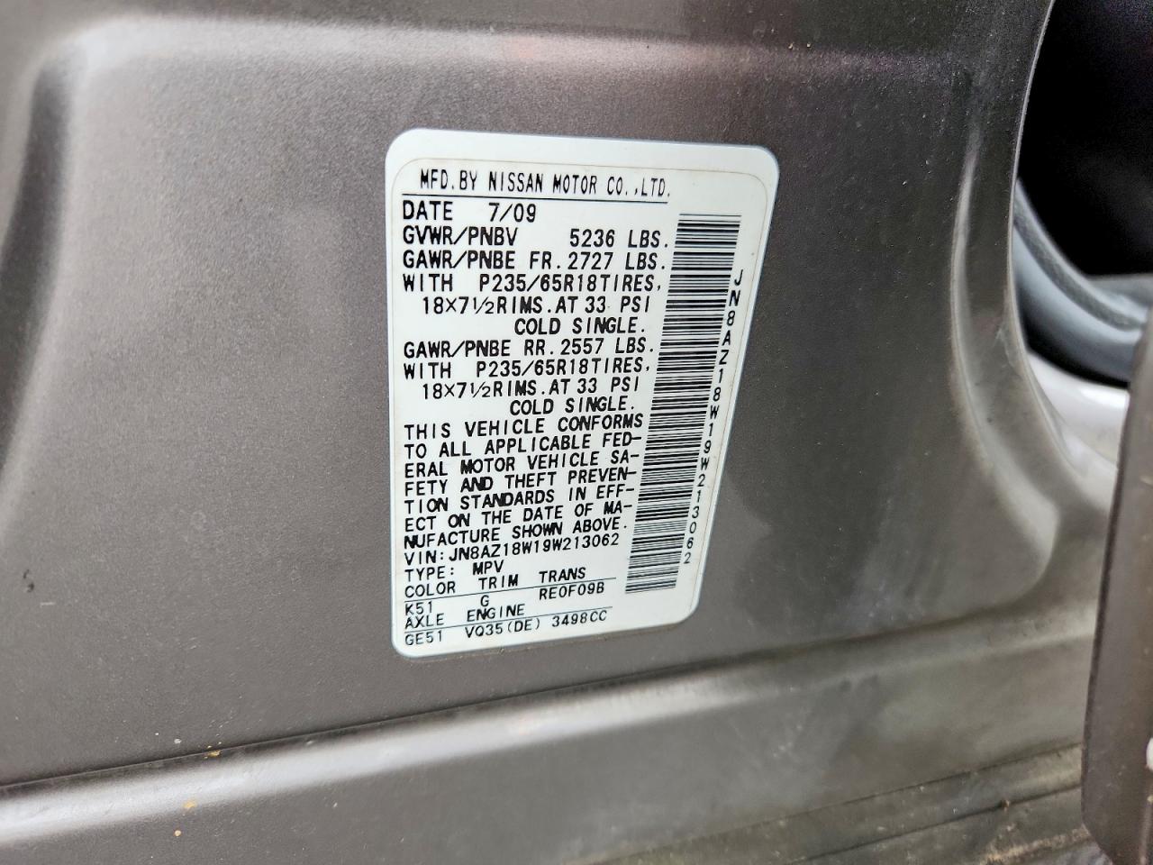 2009 NISSAN MURANO