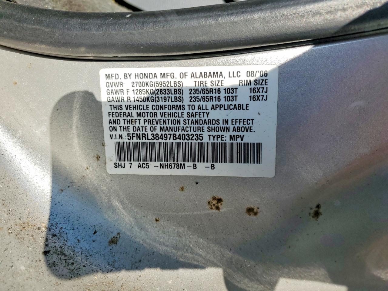 2007 HONDA All Models