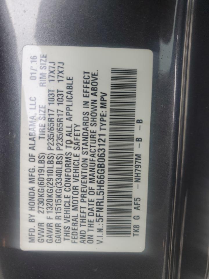 2016 HONDA ODYSSEY