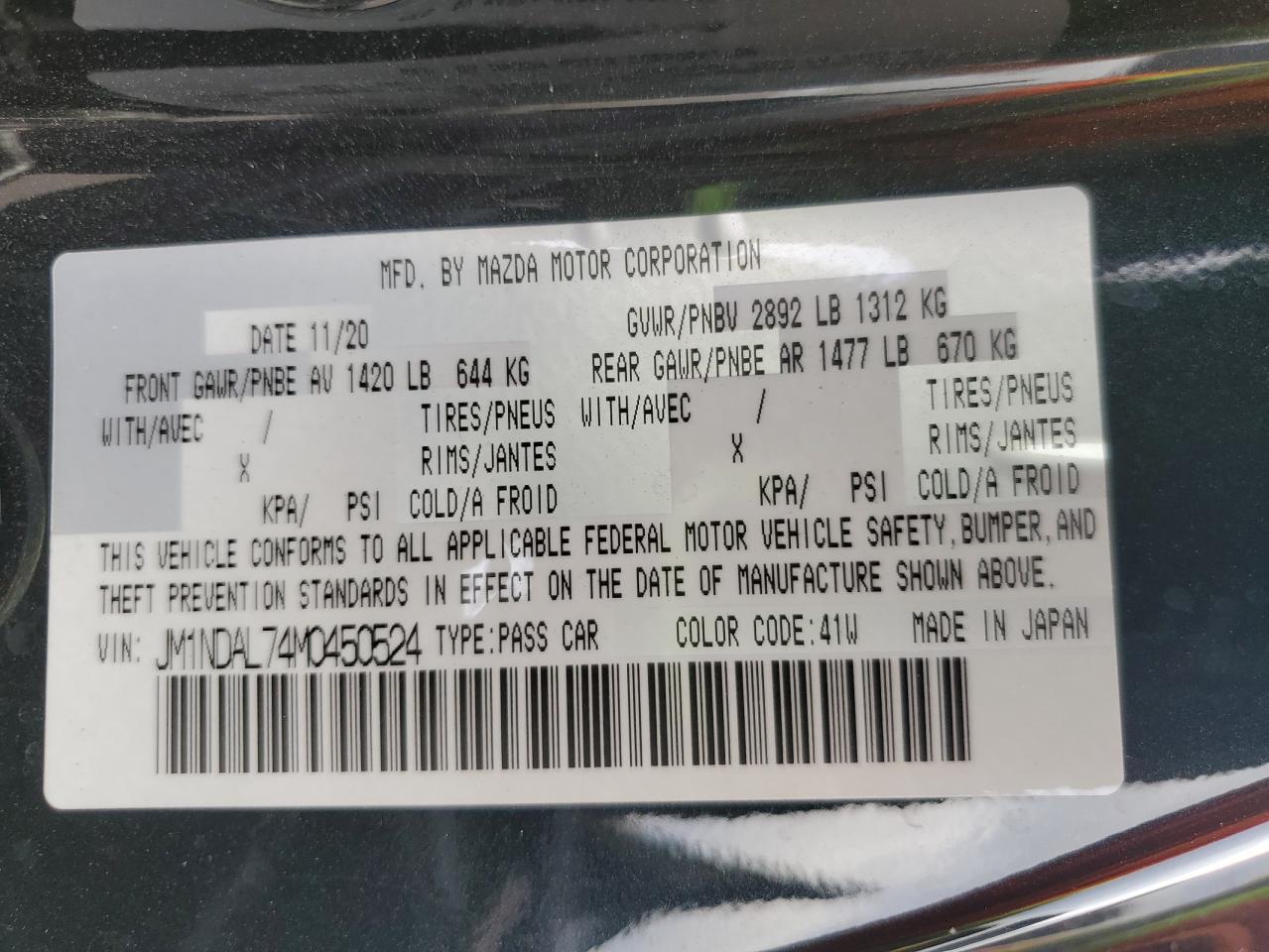 2021 MAZDA MX5