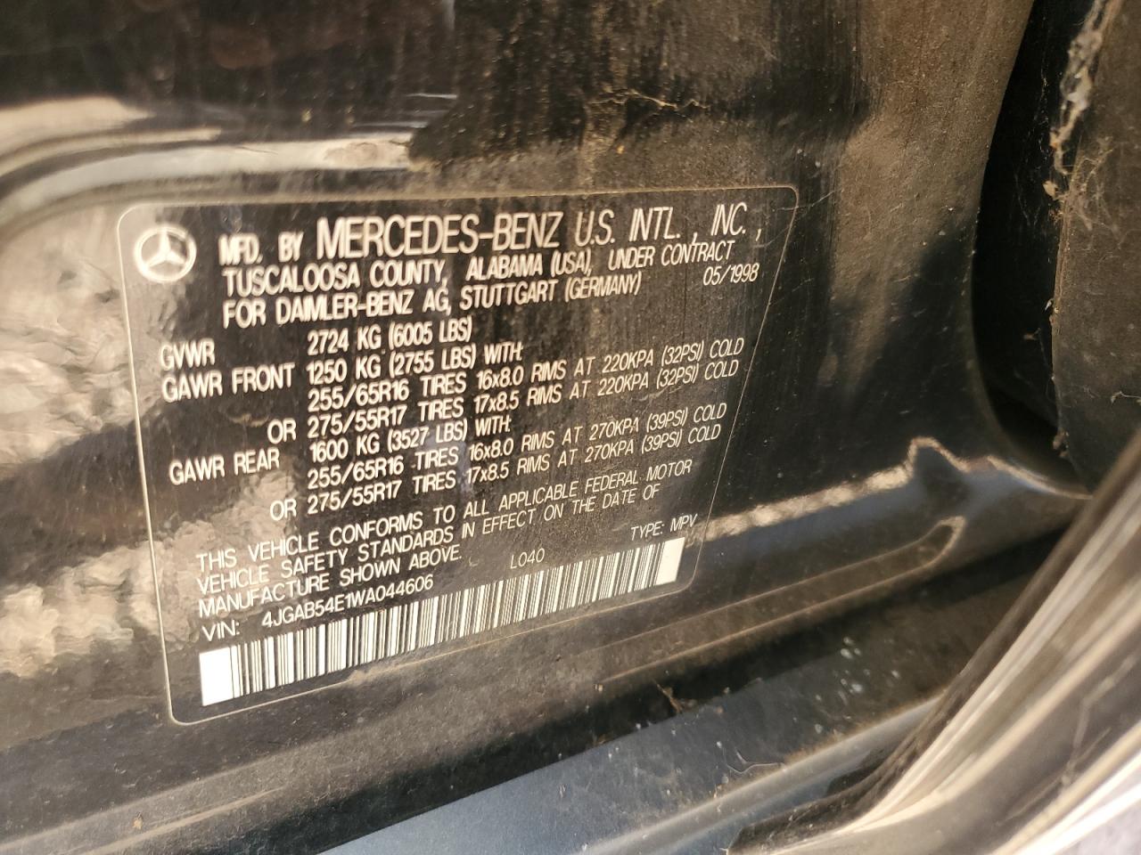 1998 MERCEDES-BENZ M-CLASS