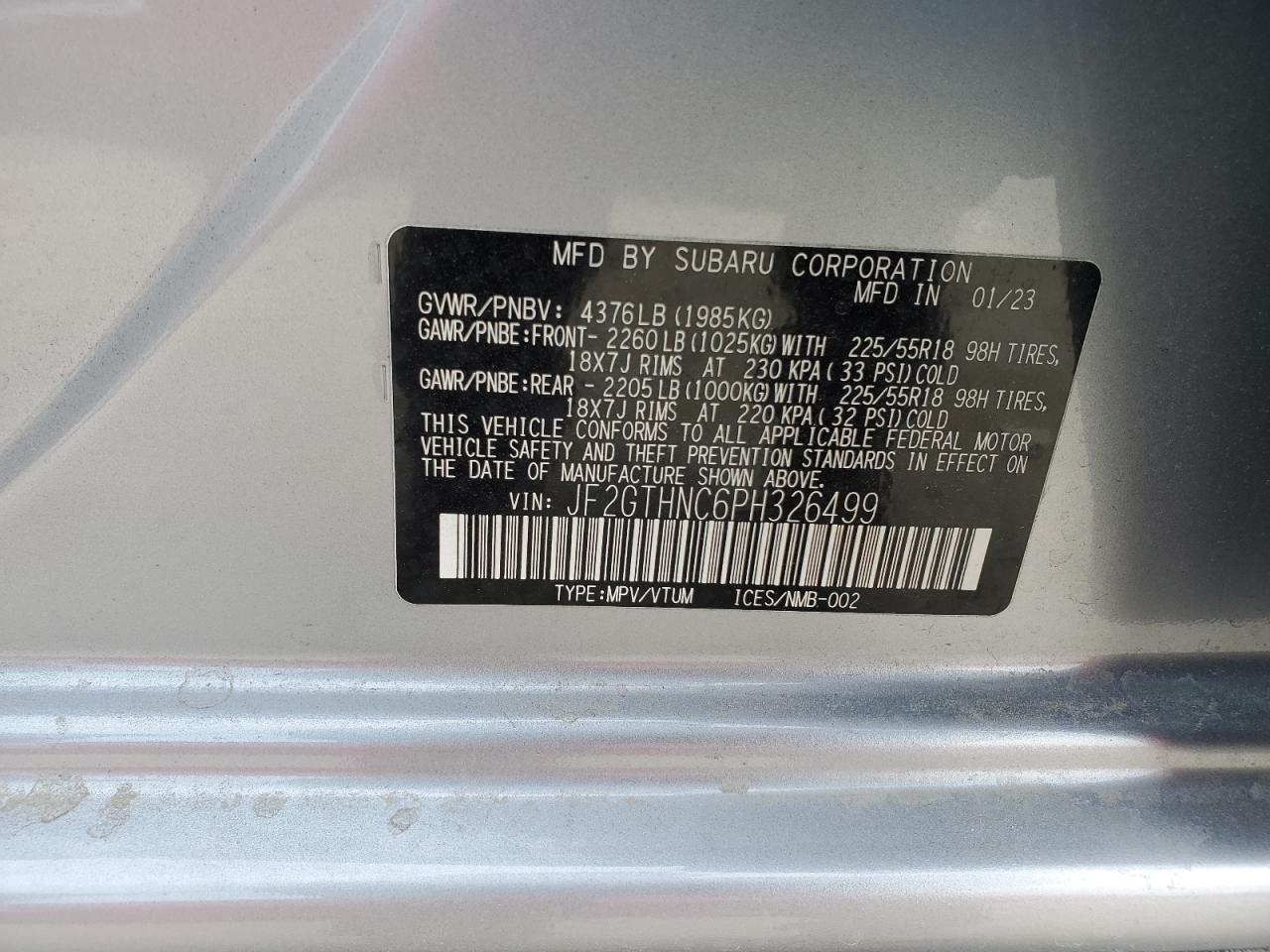 2023 SUBARU CROSSTREK