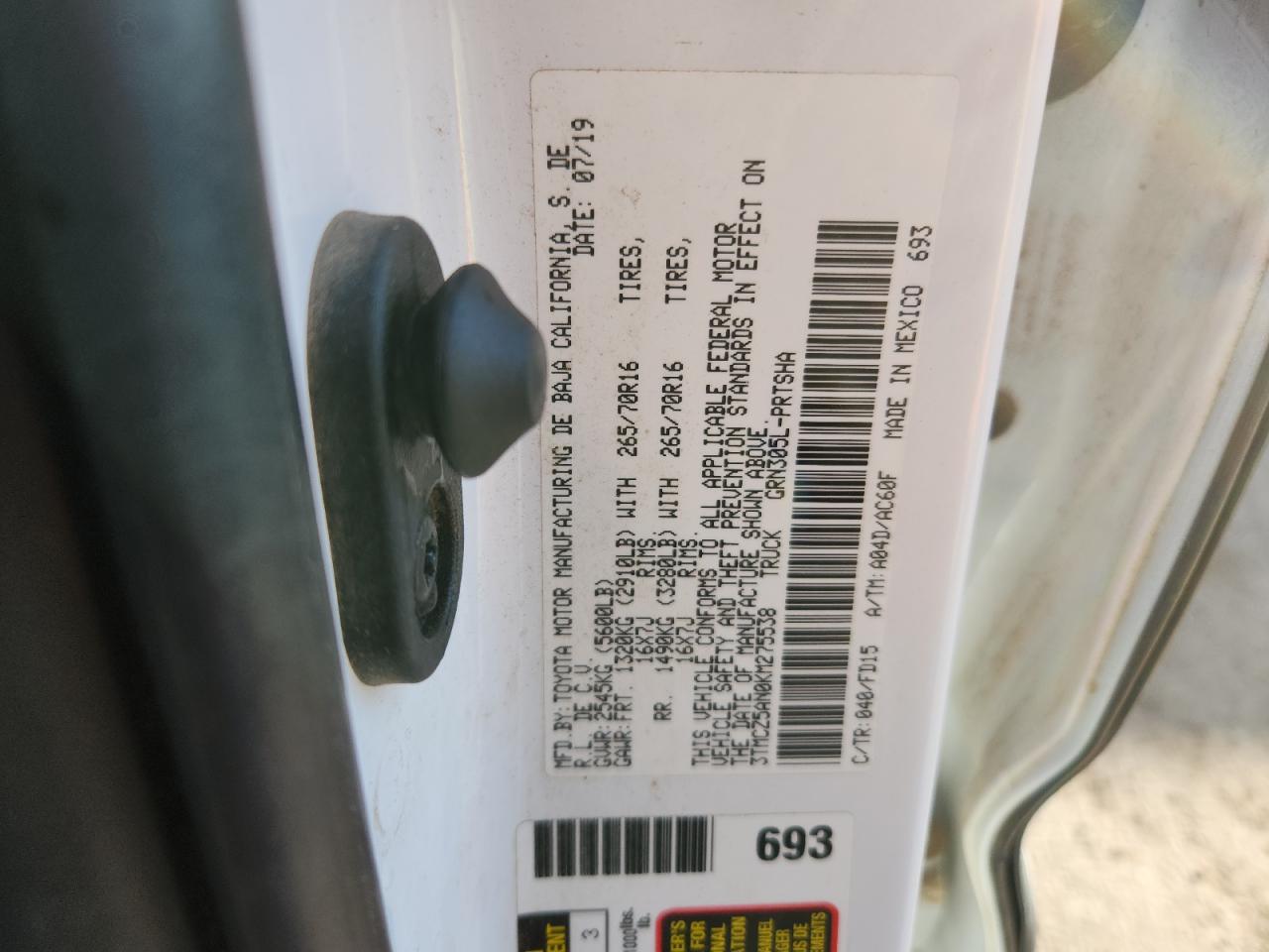2019 TOYOTA TACOMA
