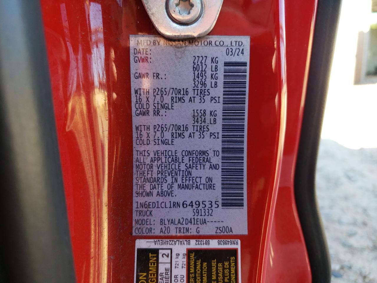 2024 NISSAN FRONTIER