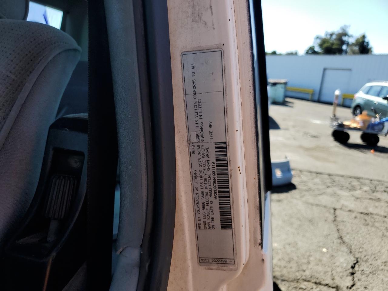 1994 VOLKSWAGEN EUROVAN