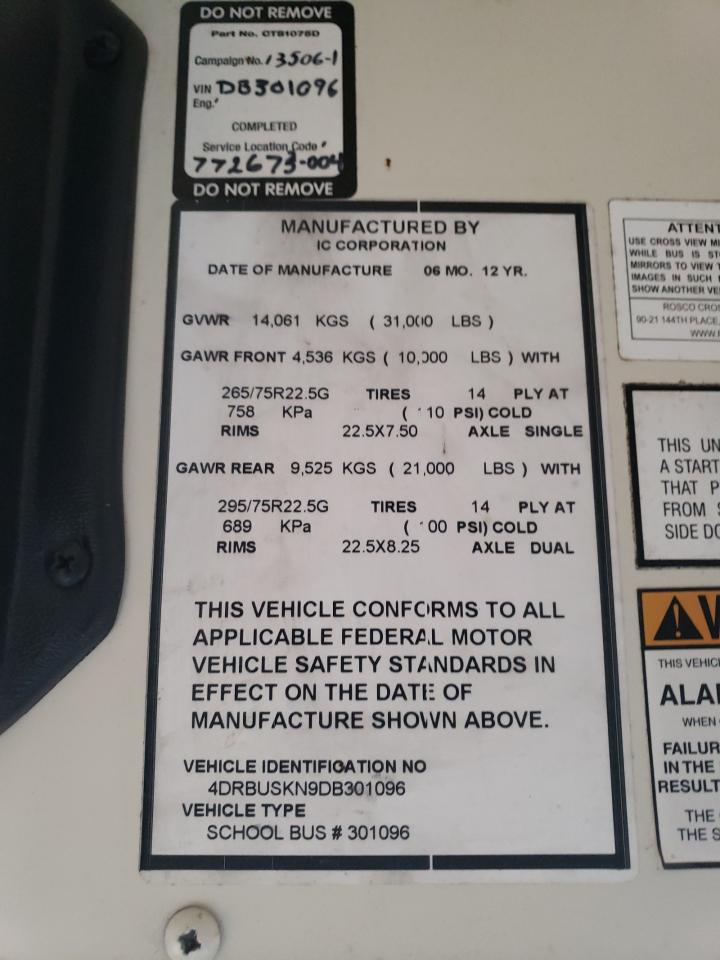 2013 IC CORPORATION CE SERIES
