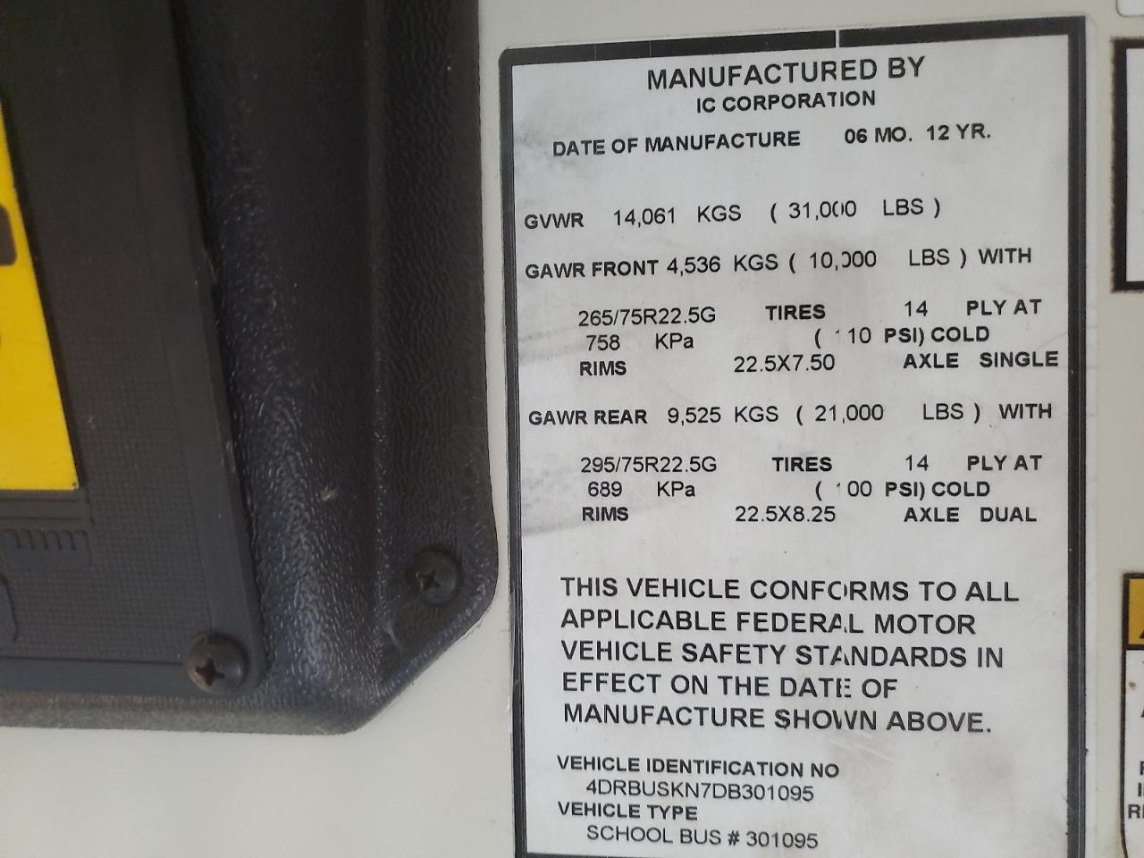 2013 IC CORPORATION CE SERIES