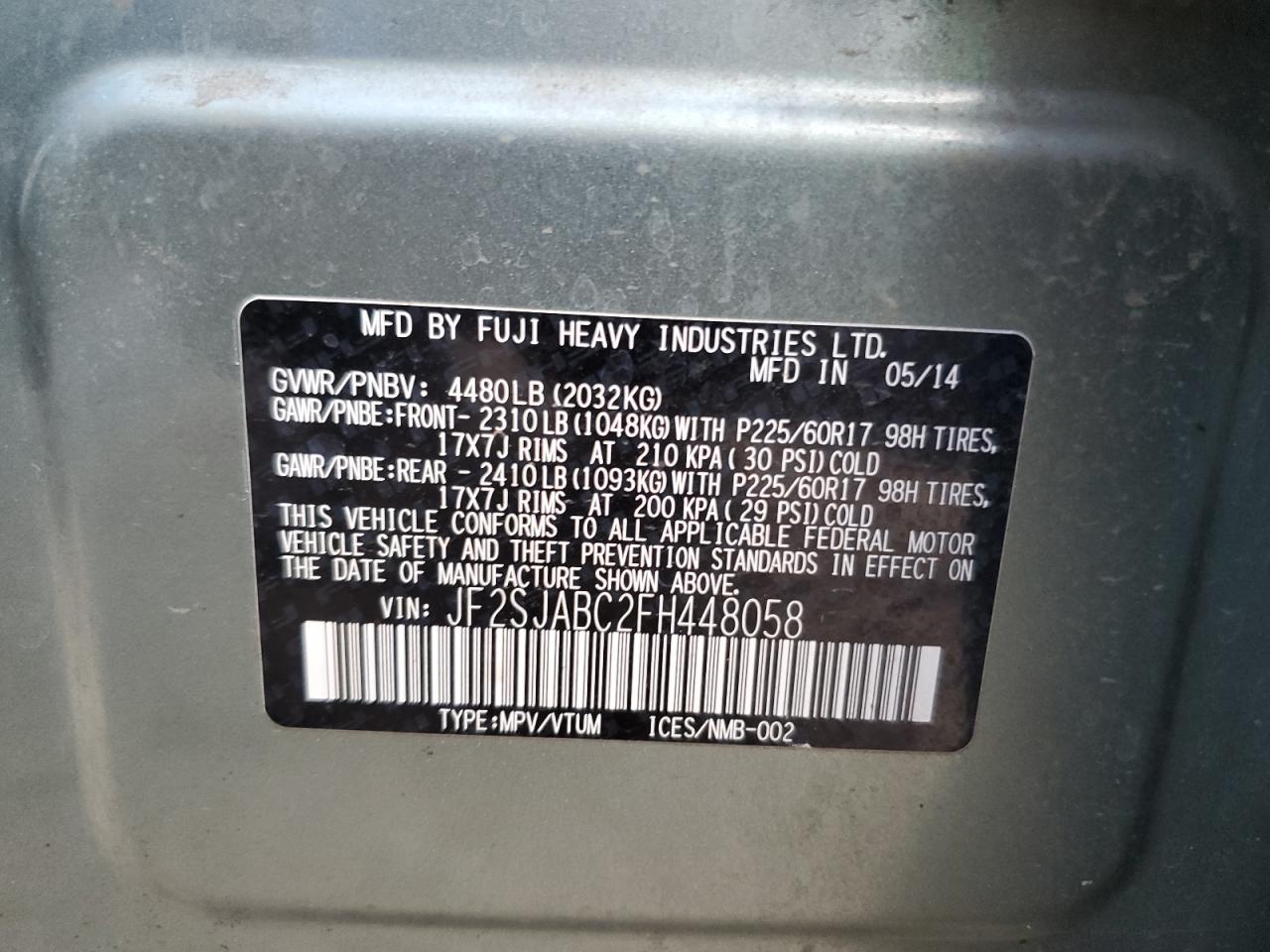 2015 SUBARU FORESTER