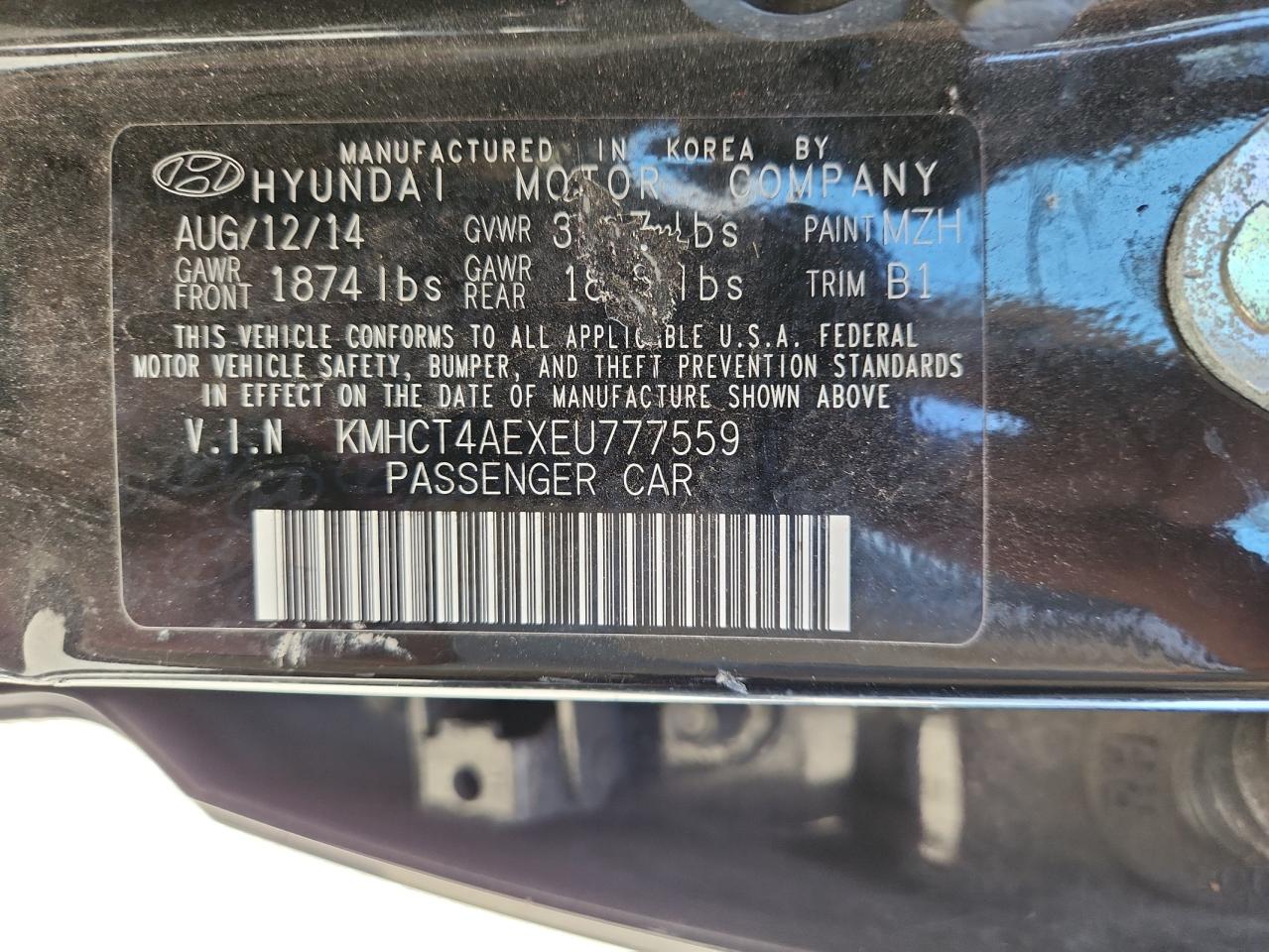 2014 HYUNDAI ACCENT