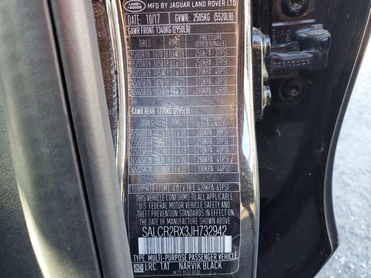 2018 LAND ROVER DISCOVERY