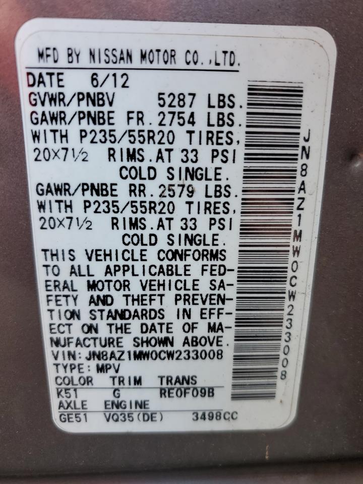 2012 NISSAN MURANO