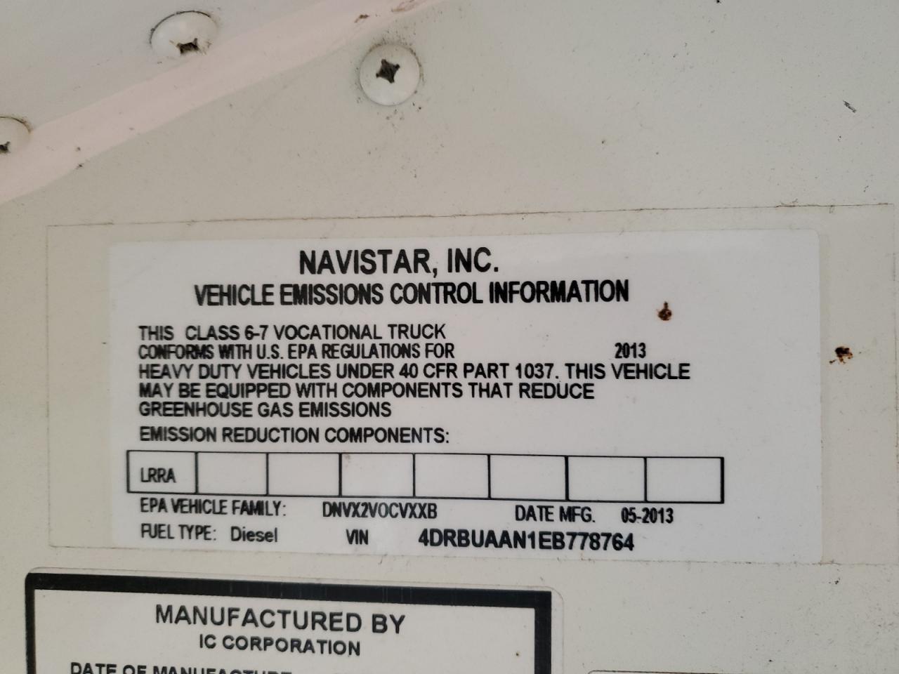 2014 IC CORPORATION CE SERIES