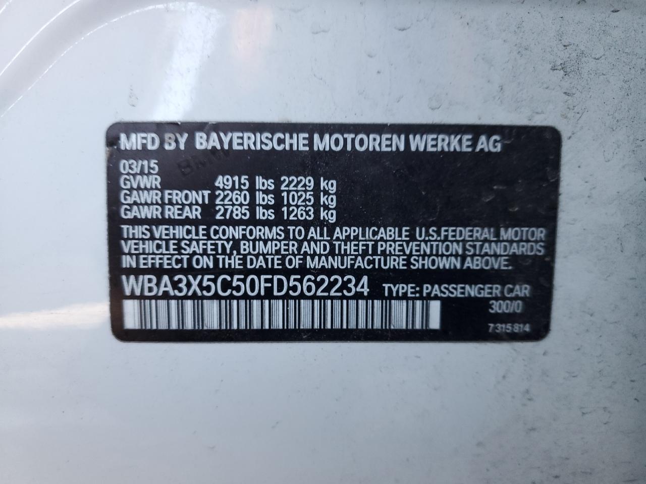 2015 BMW 3 SERIES