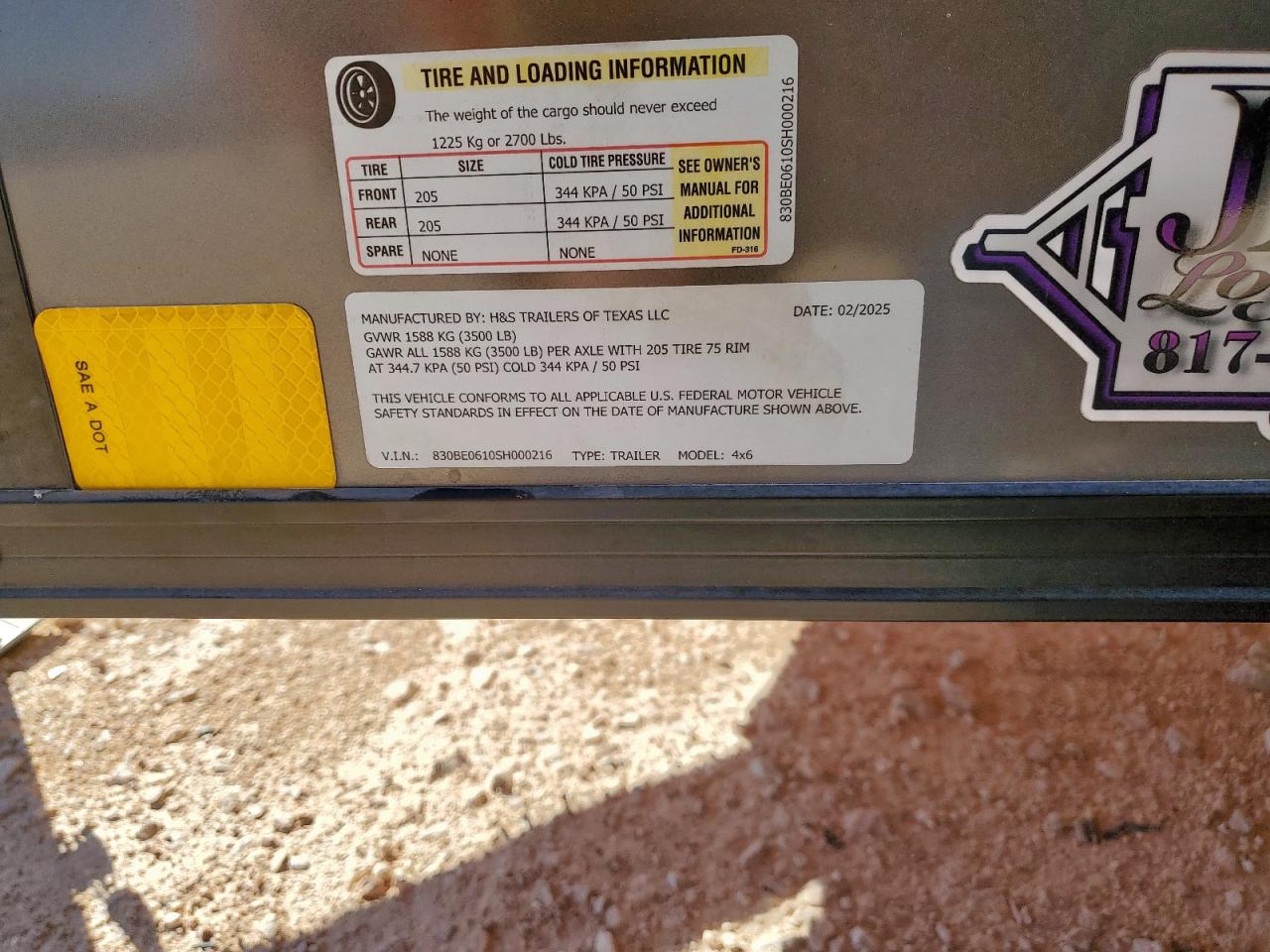 2025 H&S TRAILERS UNKNOWN