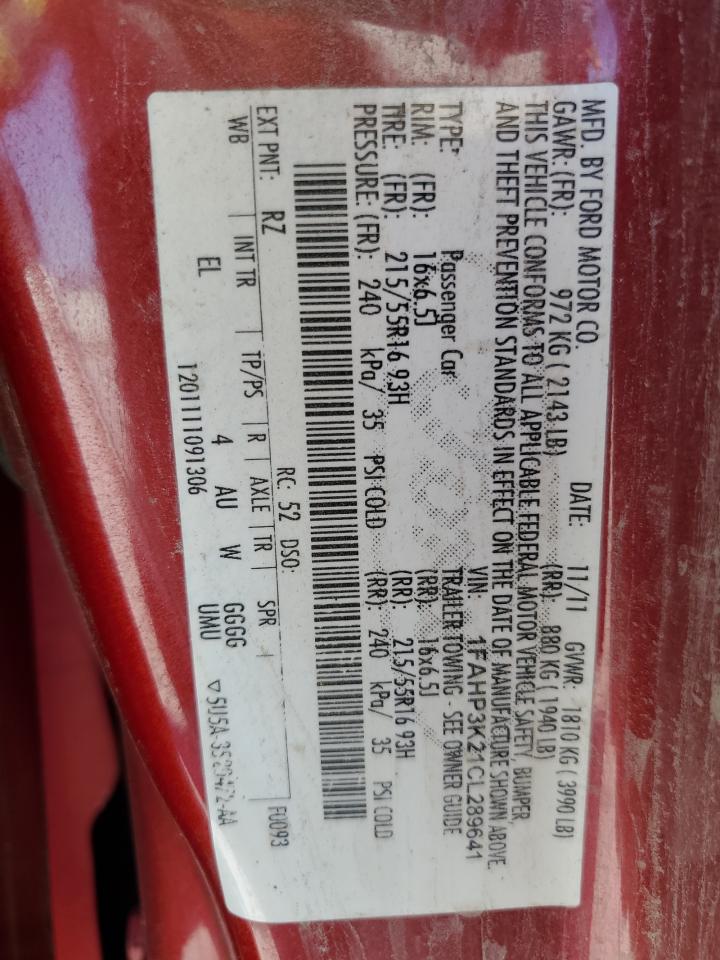 2012 FORD FOCUS