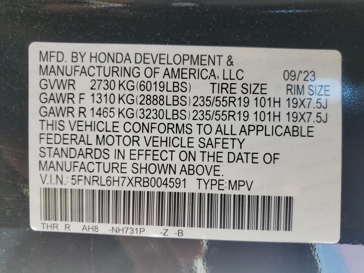 2024 HONDA ODYSSEY SP