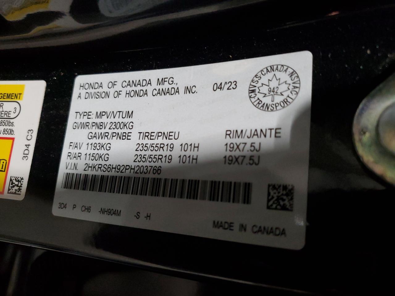 2023 HONDA CRV