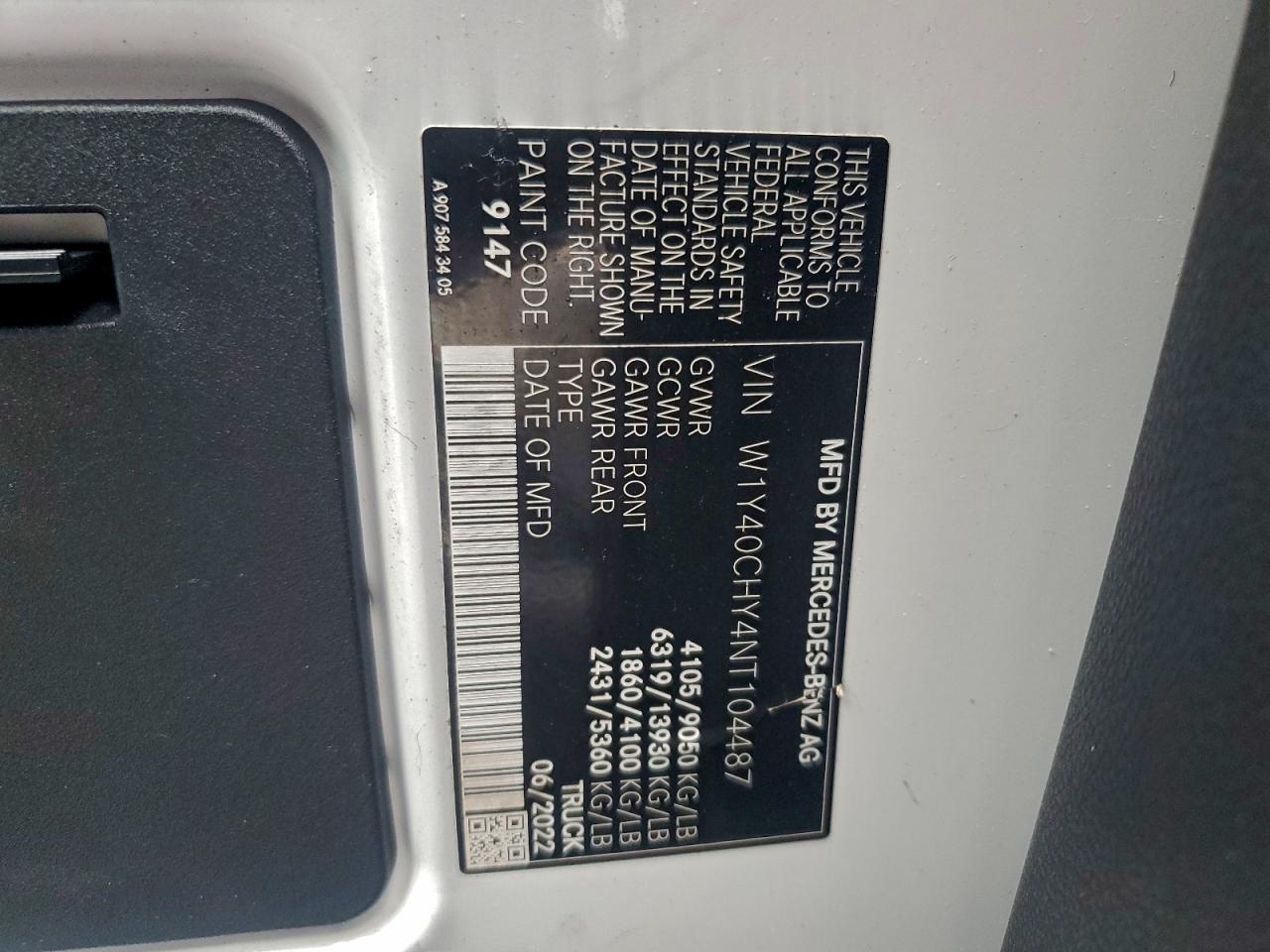 2022 MERCEDES-BENZ SPRINTER