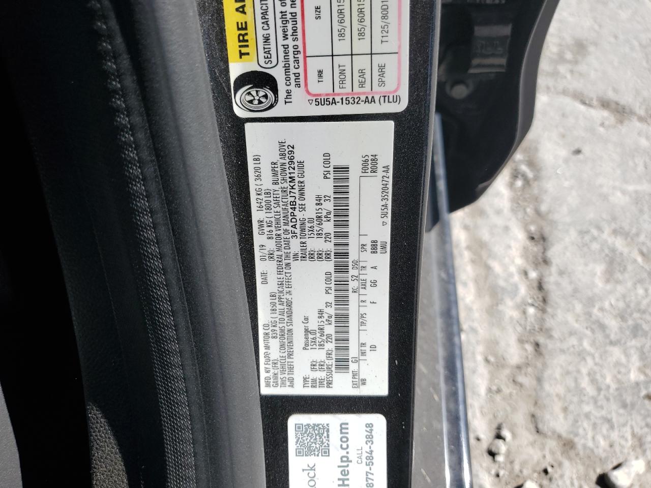 2019 FORD FIESTA