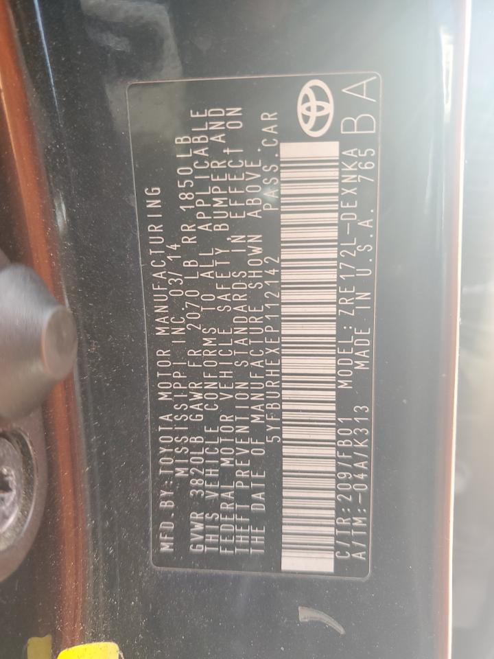 2014 TOYOTA COROLLA