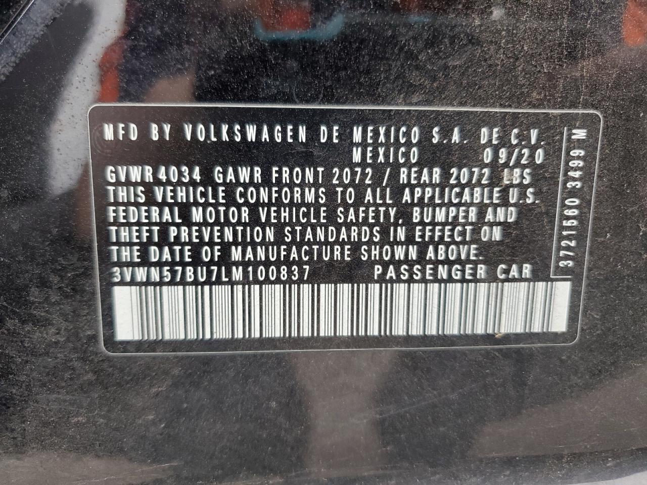 2020 VOLKSWAGEN JETTA