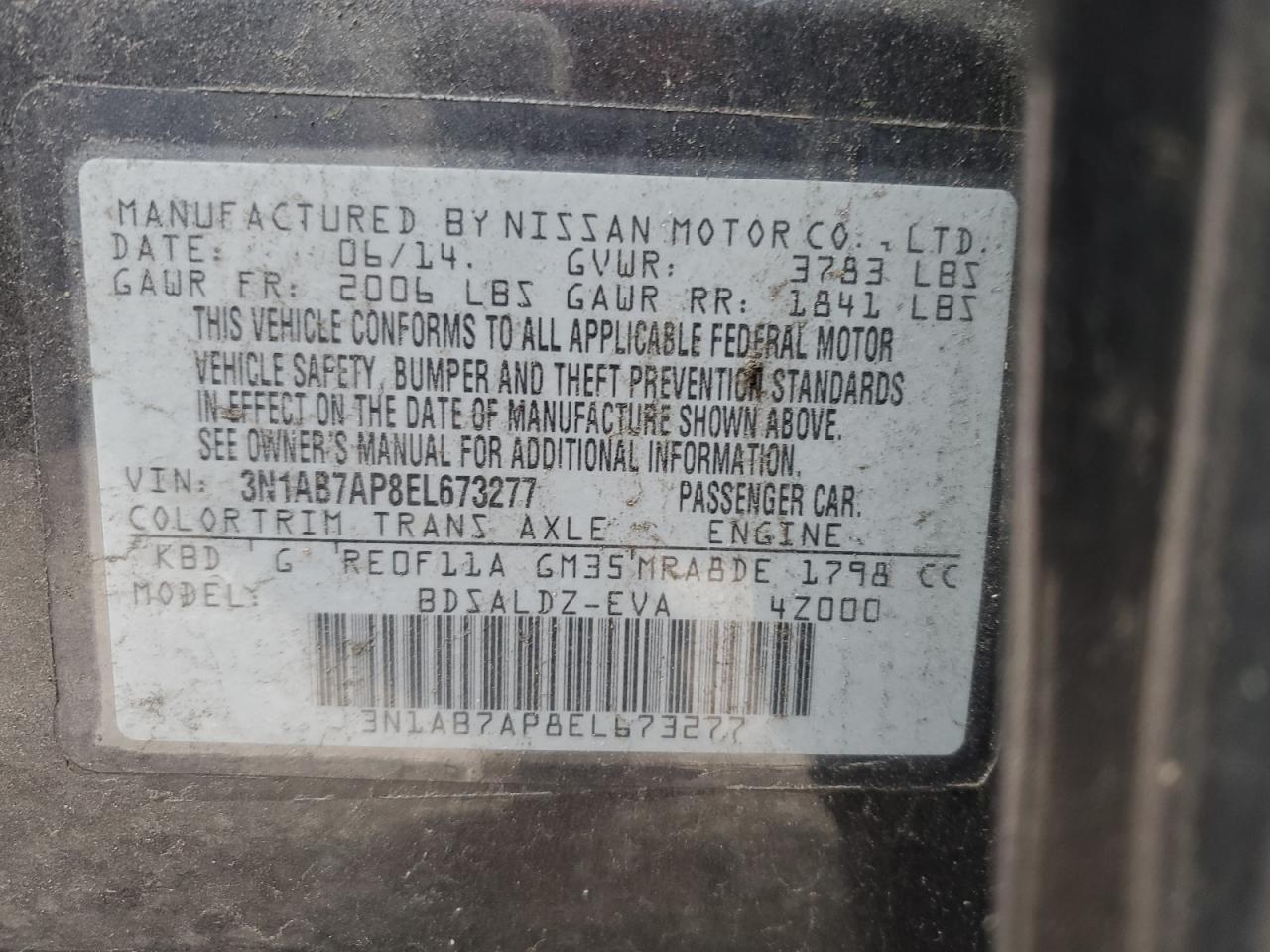 2014 NISSAN SENTRA