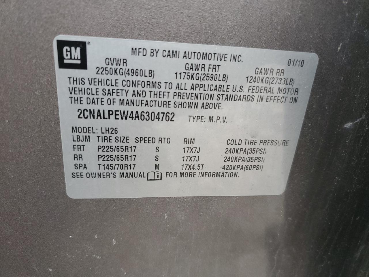 2010 CHEVROLET EQUINOX