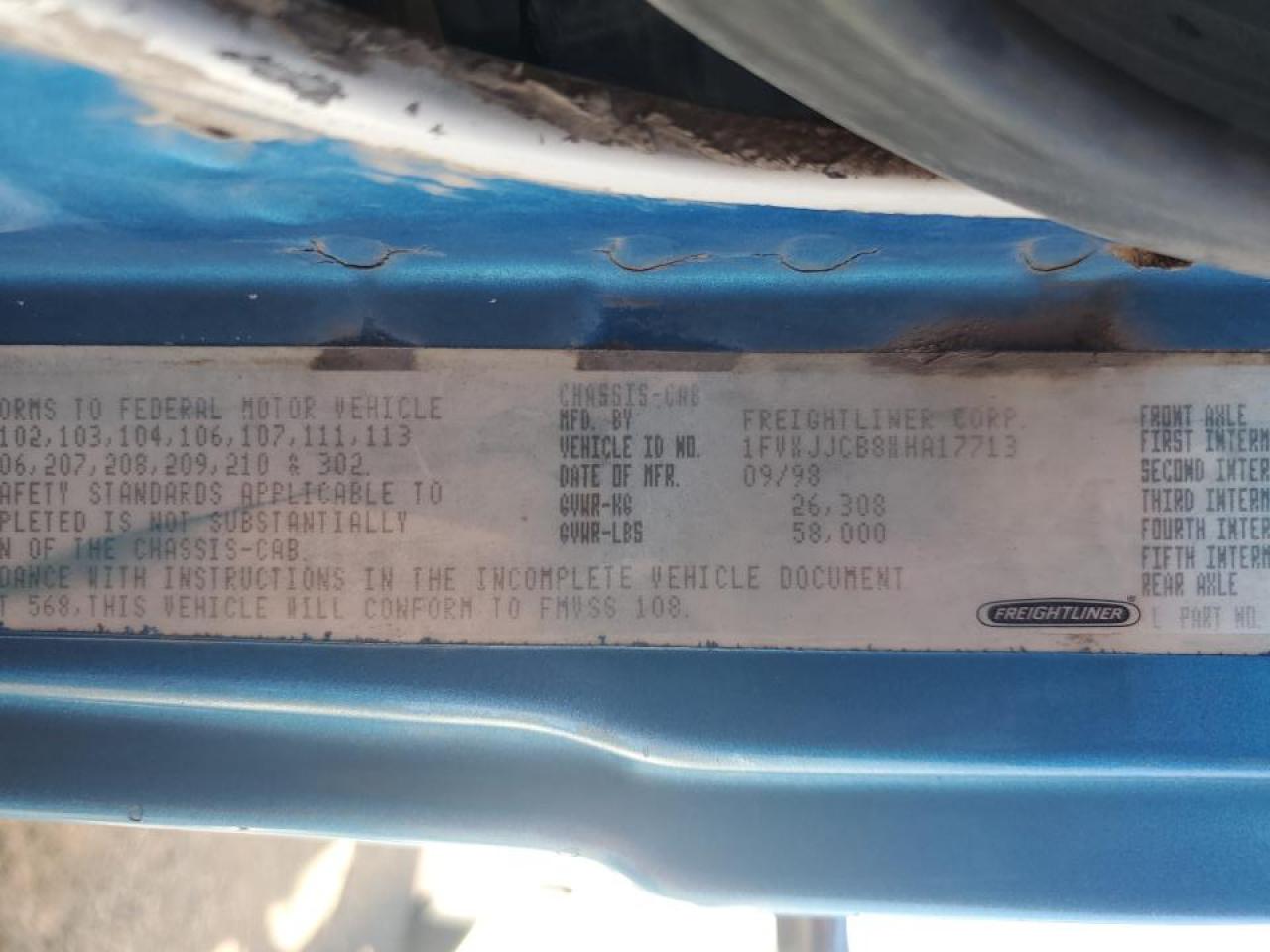 1999 FREIGHTLINER FL80 CHAS