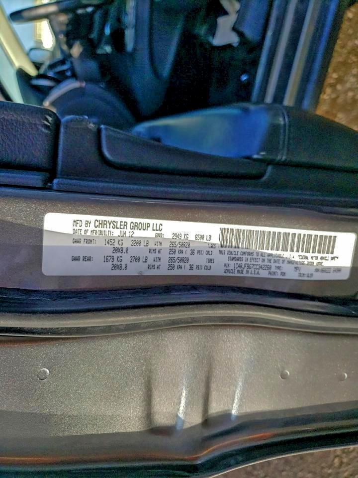 2012 JEEP GRAND CHER