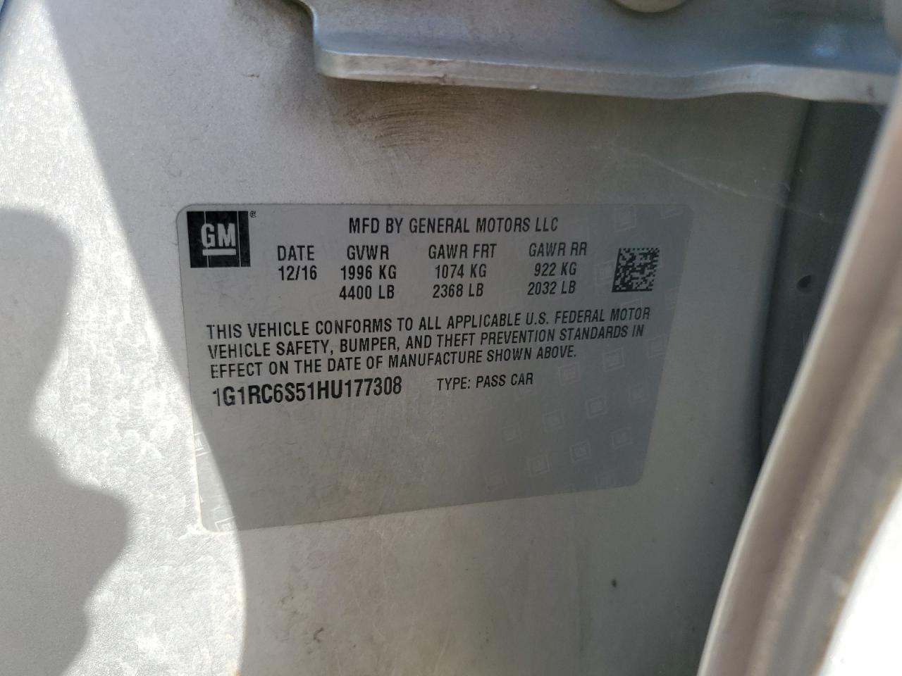 2017 CHEVROLET VOLT