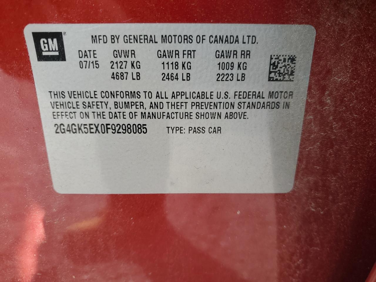 2015 BUICK REGAL