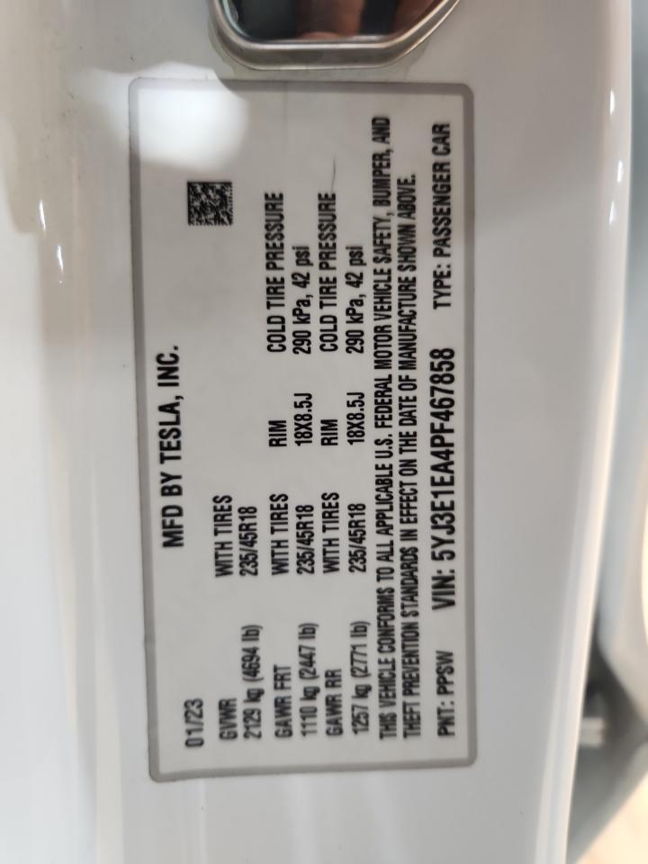 2023 TESLA MODEL 3