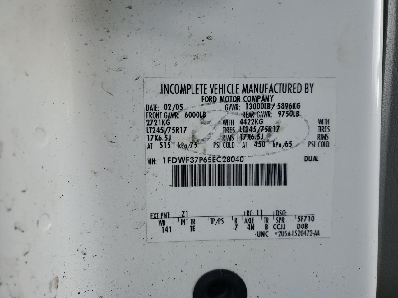 2005 FORD F350