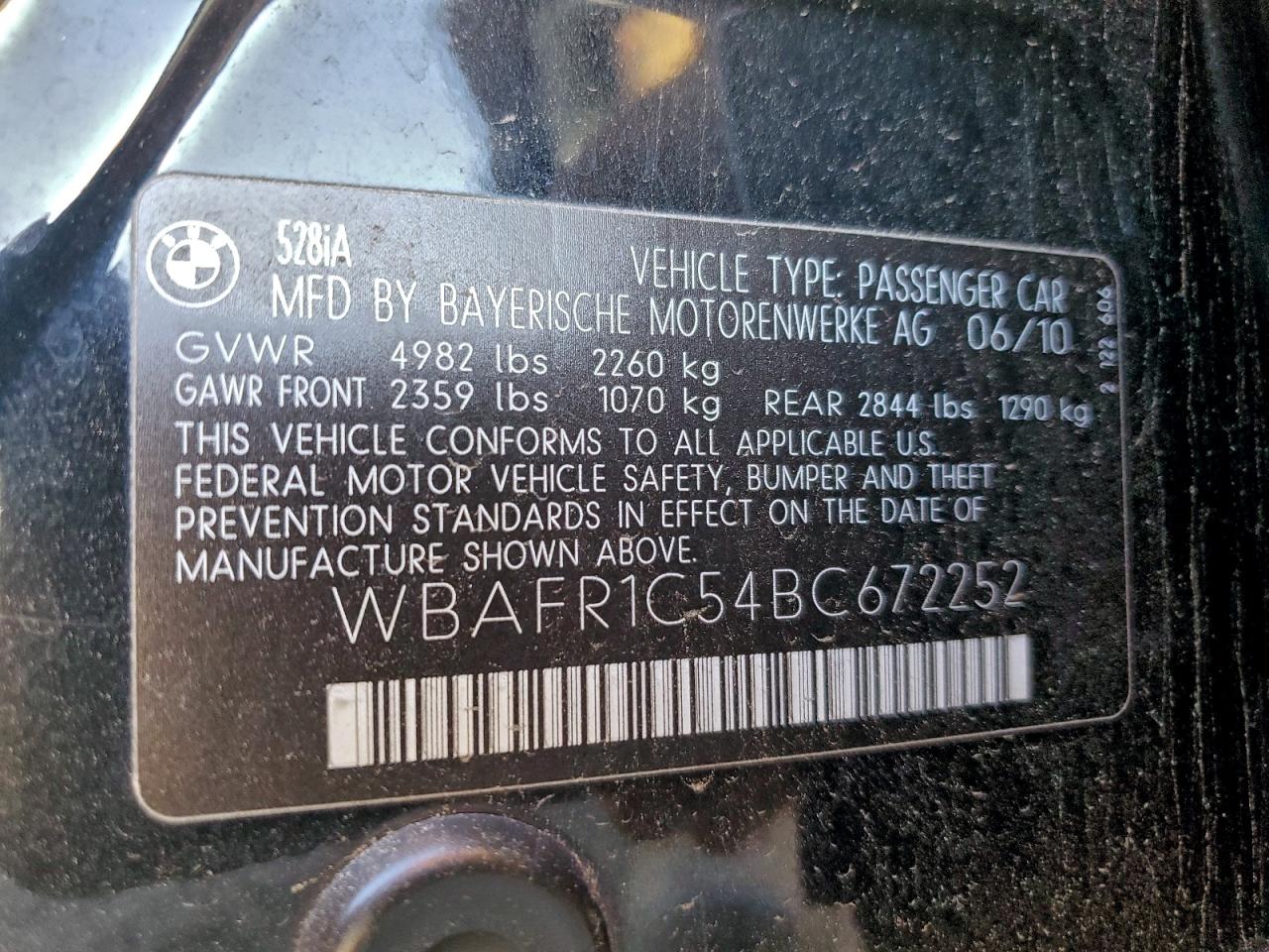 2011 BMW 5 SERIES