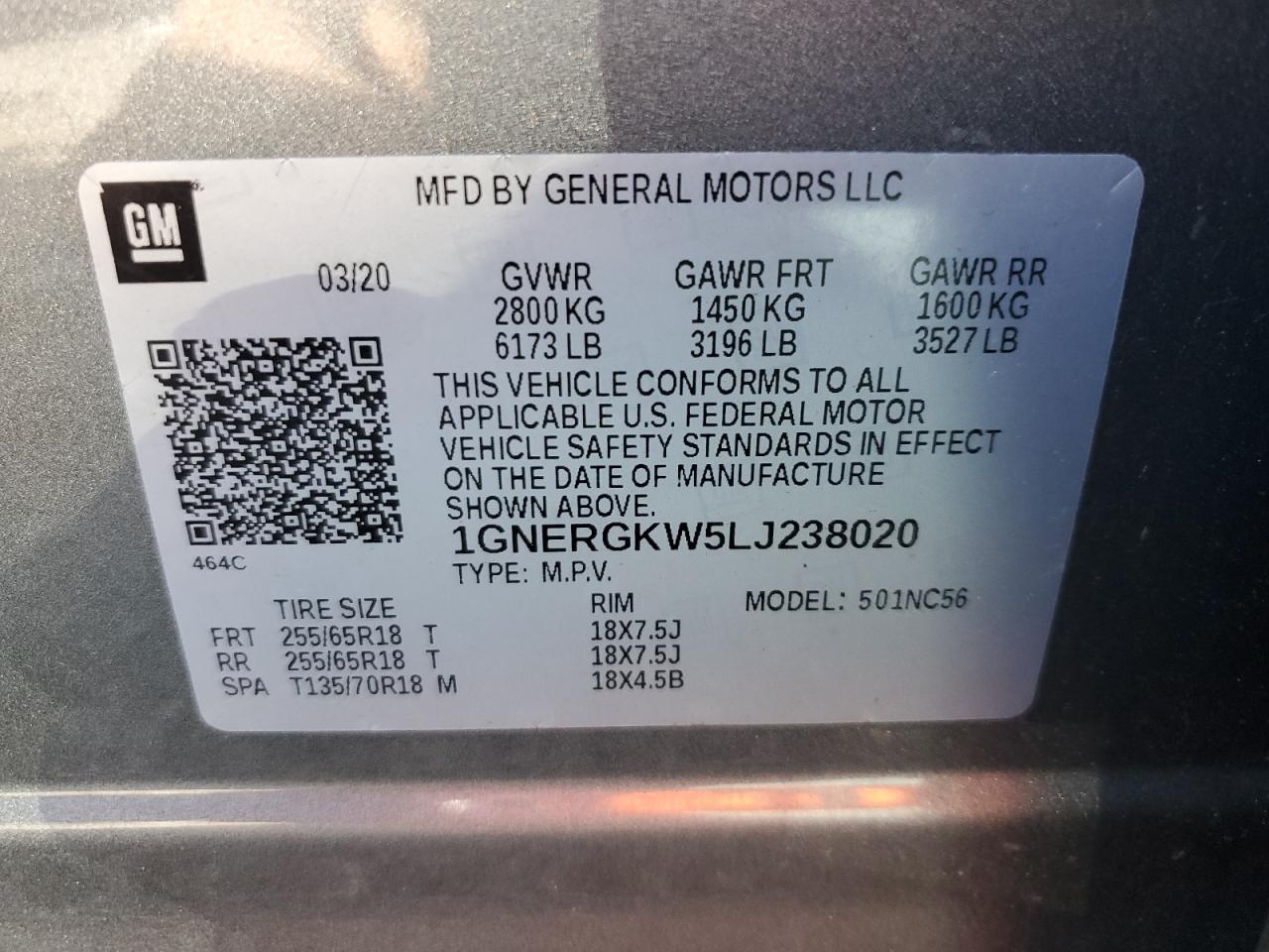 2020 CHEVROLET TRAVERSE