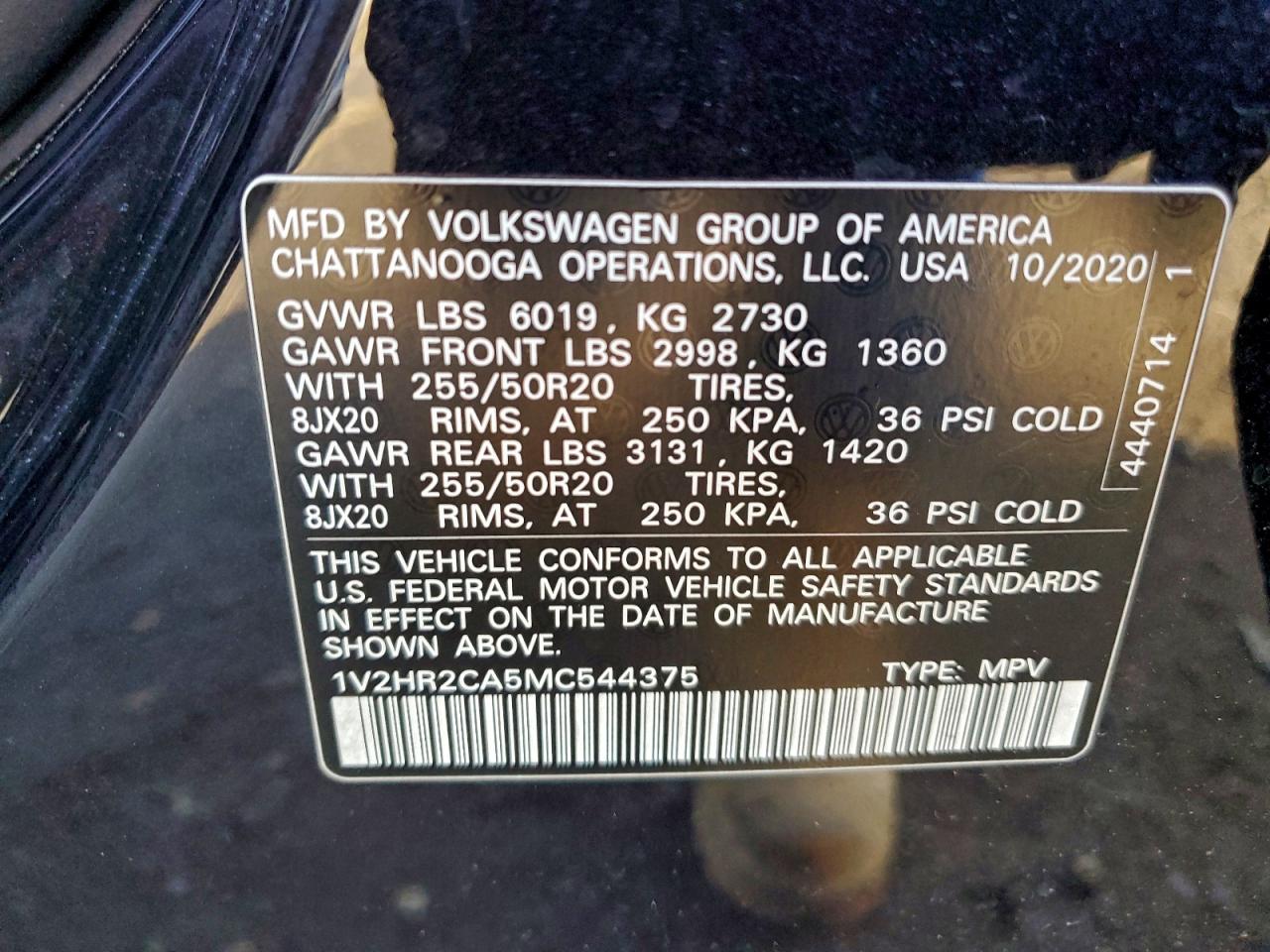 2021 VOLKSWAGEN ATLAS