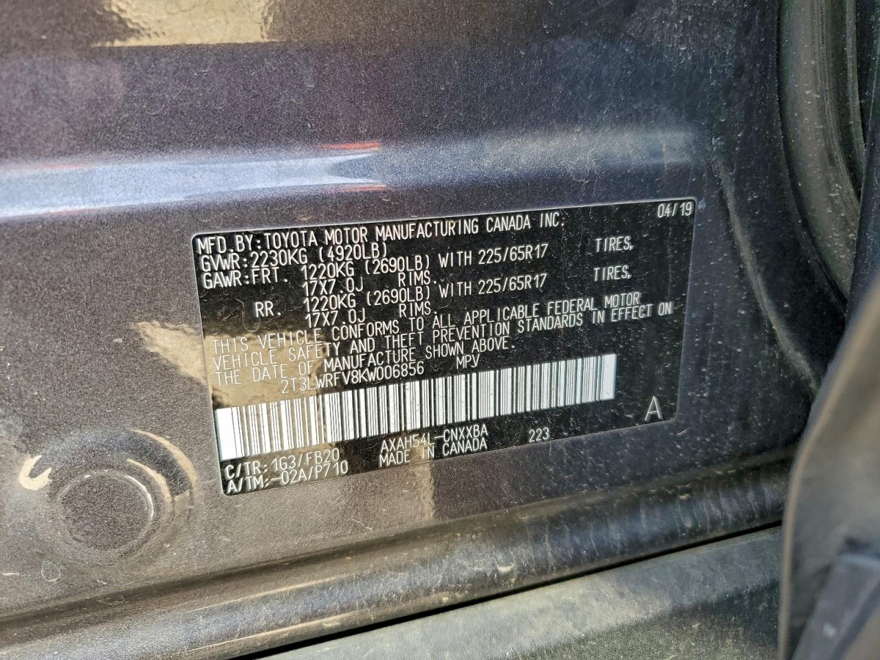 2019 TOYOTA RAV4