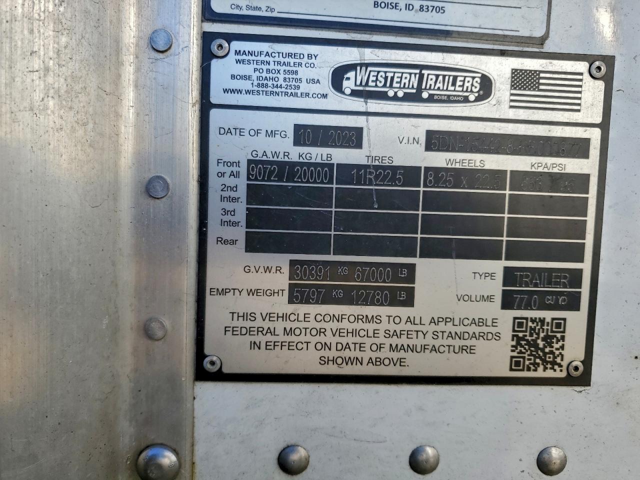 2024 WESTERN TRAILERS UNKNOWN