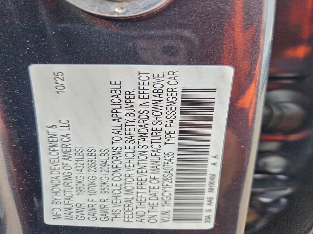 2025 HONDA ACCORD