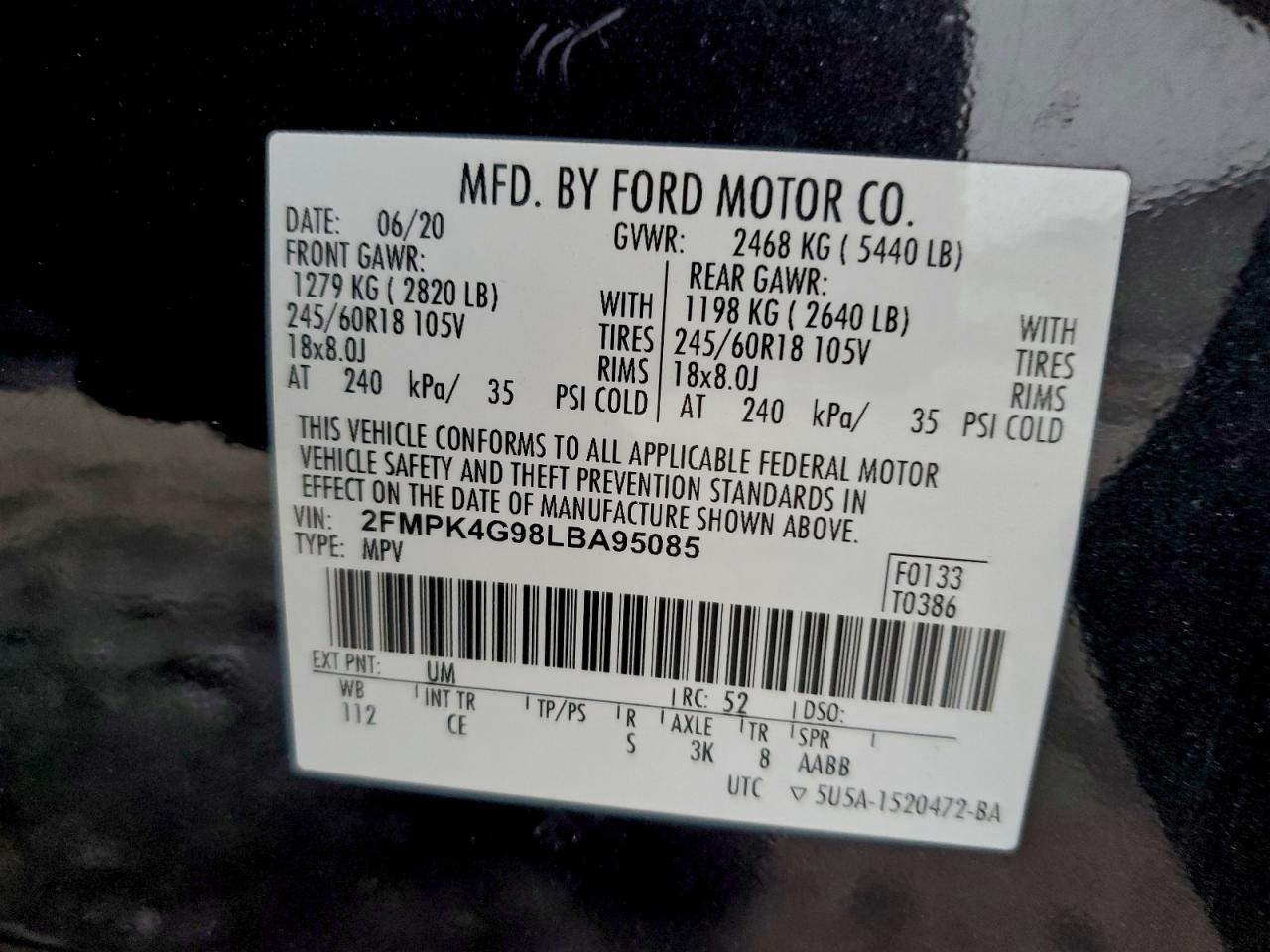 2020 FORD EDGE