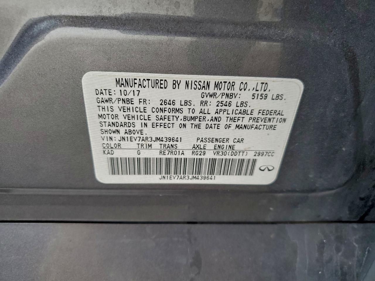2018 INFINITI Q50 3.0T S