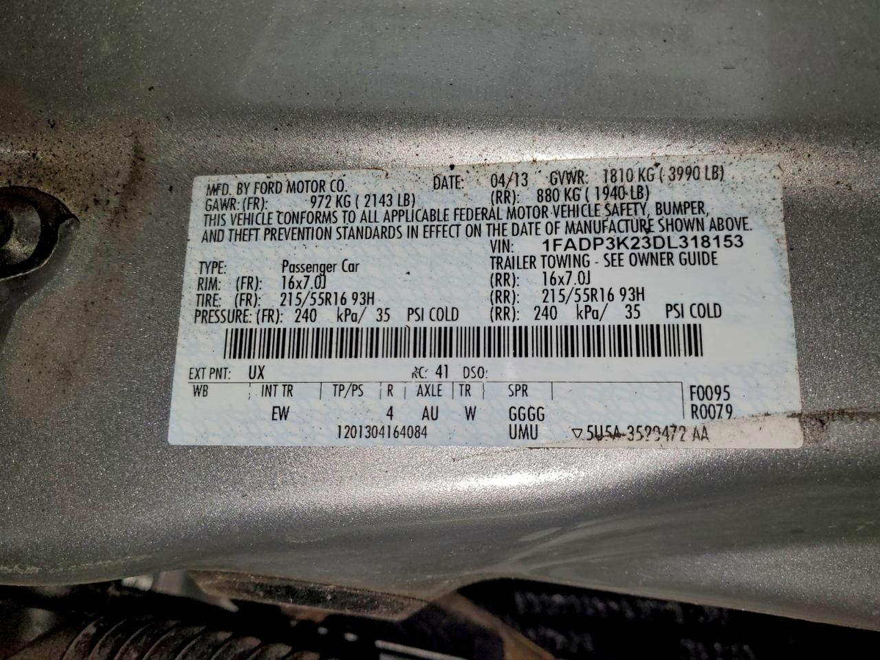 2013 FORD FOCUS