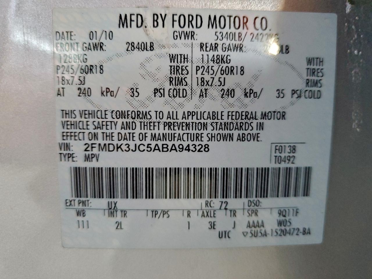 2010 FORD EDGE