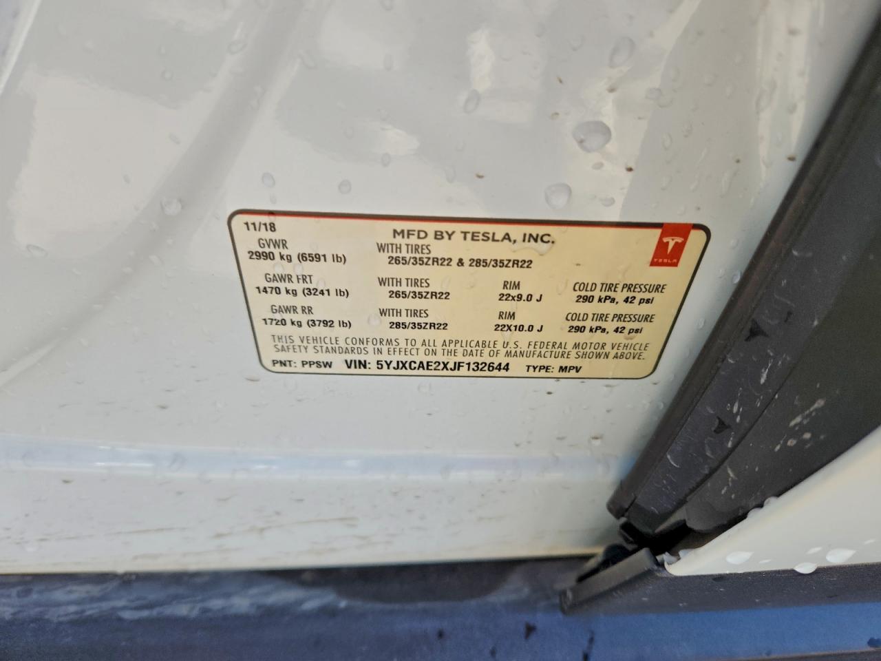 2018 TESLA MODEL X