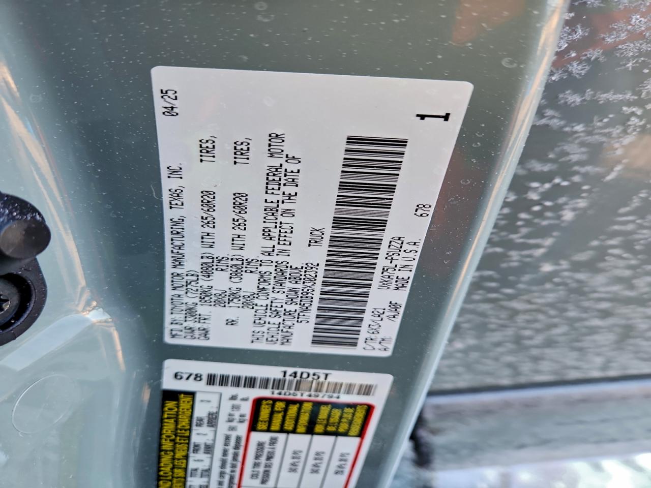 2025 TOYOTA TUNDRA