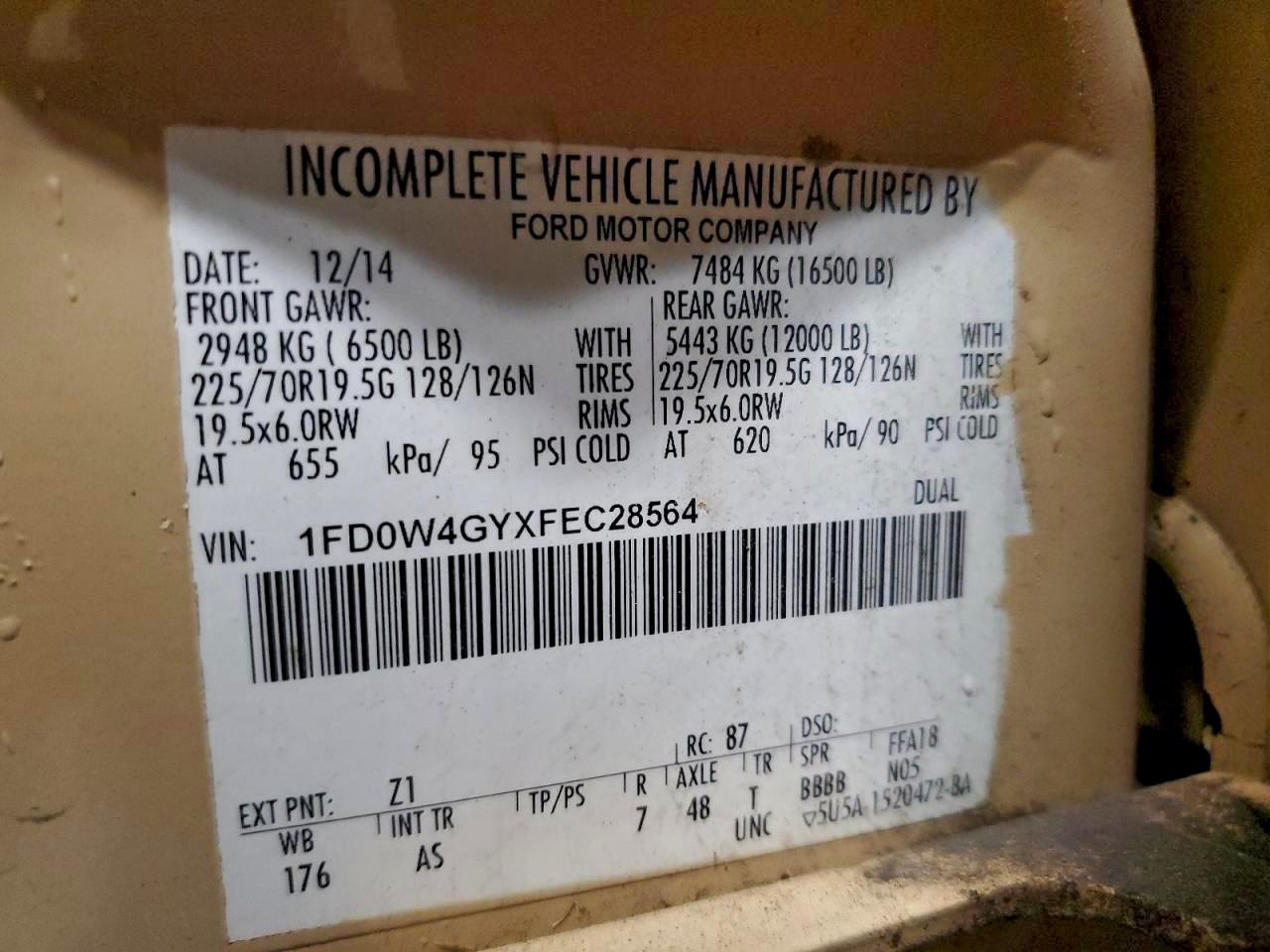 2015 FORD F450